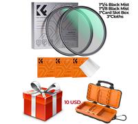 K & F Concept-Filtre de diffusion de brume noire pour objectifs d'appareil photo reflex numérique Nikon IL,livre 49mm 58mm 62mm 67mm 77mm 82mm,49-82mm 1/4 1/8 - Type 1-4 1-8 BOX-58mm
