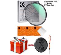 K & F Concept-Filtre de diffusion de brume noire pour objectifs d'appareil photo reflex numérique Nikon IL,livre 49mm 58mm 62mm 67mm 77mm 82mm,49-82mm 1/4 1/8 - Type 1-8 CAP-55mm