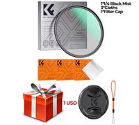 K & F Concept-Filtre de diffusion de brume noire pour objectifs d'appareil photo reflex numérique Nikon IL,livre 49mm 58mm 62mm 67mm 77mm 82mm,49-82mm 1/4 1/8 - Type 1-4 CAP-62mm