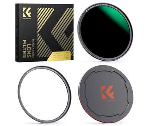 K&F CONCEPT Filtre ND1000 58mm Magnétique 10-Stop Installer Rapide avec Bague Base et Bouchon Devant en métal pour Objectif Appareil Photo