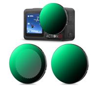 K&F Concept Filtre ND2-32 et ND32-512 Snap-on Système Rapide Compatible avec DJI 0smo Action 3/4/5 Pro Ddensité Neutre Variable HD Verre Optique