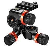 K&F Concept Geared Tripod Head GD-3W, Tête de Trépied pour Appareil Photo, Trépied Rotule Fluide,CNC Process Aluminum Alloy Tête Sphérique à Cardan Charge Max. 6KG pour Photographie Professionnelle