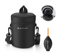 K&F Concept Housse Objectif avec souffleur d'air, Sacoche d'Objectif Epaisseur Protection Imperméable à l'eau pour Objectif d'Appareil Photo DSLR, M