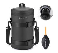 K&F Concept Housse Objectif avec souffleur d'air, Sacoche d'Objectif Epaisseur Protection Imperméable à l'eau pour Objectif d'Appareil Photo DSLR, XL