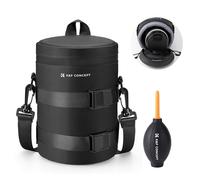 K&F Concept Housse Objectif avec souffleur d'air, Sacoche d'Objectif Epaisseur Protection Imperméable à l'eau pour Objectif d'Appareil Photo DSLR, L