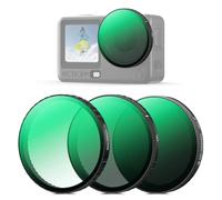 K&F CONCEPT Kit 3 Filtres Snap-on CPL VND Compatible avec DJI Osmo Action 6 | CPL, Diffusion Noire 1/4, ND2-32, verre optique HD multicouche, accessoires caméra d'action, FD141