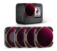 K&F Concept Kit de 4 Filtres ND8/PL ND16/PL ND32/PL ND64/PL Compatibles avec Gopro Hero9 Hero10 Hero11 Hero12