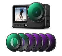 K&F CONCEPT Kit de 6 Filtres Compatible avec DJI Osmo Action 6, CPL ND8 ND16 ND32 ND64 Black Diffusion 1/4 Filtre Polariseur/Réduction Lumière - Verre Optique HD Nano-Multicouche