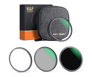 K&F Concept kit de filtres magnétiques CPL-ND-UV Nano X 67mm avec étui de rangement