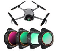 K&F CONCEPT Kit de Filtres ND Variables Compatible avec DJI Mini 5 Pro, 4 Filtres ND2-ND32 (1-5 Stops)/ND32-ND512 (5-9 Stops) VND/CPL/UV Limités, Verre Optique HD Multi-traité/Cadre Aluminium