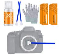 K&F CONCEPT Kit de Nettoyage Capteur APS-C Frame 16 PCS+20ml Liquide+Gants