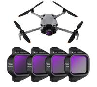 K&F CONCEPT Kit ND8/16/32/64 Snap-on Compatible avec DJI Mini 5 Pro | Verre optique HD multi-traité, fixation rapide, densité neutre compatible avec objectif de drone DJI Mini 5 Pro, FD041