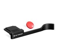 K&F CONCEPT Kit Poignée pour Griffe Flash Compatible avec Fujifilm X100V/X100VI, Bouchon Aluminium + Bouton Déclencheur Cuivre - Noir