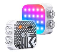 K&F CONCEPT Lampe Vidéo RGB, Lampe Photo Portable à 360°, 21 Effets Lumineux, 2500K-9900K CRI 96+, pour Vlogging,Selfie,Photographie Main à la Main, Blanc