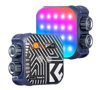 K&F Concept Lampe Vidéo RGB, Lampe Photo Portable à 360°, 21 Effets Lumineux, 2500K-9900K CRI 96+, pour Vlogging,Selfie,Photographie Main à la Main, Bleu