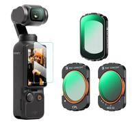 K&F Concept - Lot de 3 filtres magnétiques CPL + Black Mist 1/4 + VND pour DJI Osmo Pocket 3 & 4