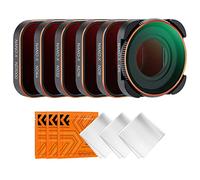 K&F Concept Lot de 6 Filtres CPL ND8 ND16 ND32 ND64 ND1000 et 3 Chiffons de Nettoyage Compatible avec GoPro Hero9 Hero10 Hero11 Hero12 Hero13