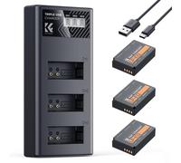 K&F CONCEPT LP-E12 Batterie 1100mAh Haute Capacité 3 Fentes Écran LCD Chargeur Compatible avec Canon EOS M, M2, M10, M50, M50 Mark II, M100, M200, PowerShot SX70 HS, Rebel SL1