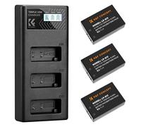 K&F CONCEPT LP-E17 Batterie et Amélioré LCD Chargeur à Trois Slot Compatible avec Canon EOS R100 R50 RP R10 R8, Rebel T8i T7i T6i T6s SL2 SL3 EOS M3 M5 M6 200D 77D 750D 760D 800D 8000D