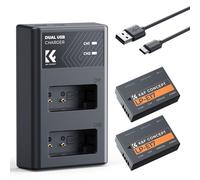 K&F CONCEPT LP-E17 Batterie et Chargeur 2 x 1250mAh USB Double | Compatible avec Canon R50 R100 RP R10 R8, Powershot V1, T8i T7i T6i T6s SL2 SL3 M3 M5 M6 200D 750D 760D 800D 8000D