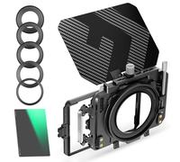 K&F Concept Matte Box et Filtre Carré ND8 avec 2 Plateaux de Filtre 4"x5.65" et 5 Bagues Adaptateurs 67/72/77/82/95mm
