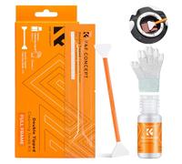 K&F CONCEPT Nettoyage Capteur Full Frame Double 10PCS+20ml Liquide+Gants | Écouvillons Plein Format Double Extrémité 10x24mm+ Nettoyant Spécial Appareil Photo Capteur, Gants Anti-Statique MA04