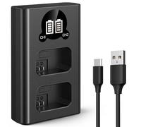 K&F CONCEPT NP-FW50 Batterie Chargeur avec écran LCD, Chargeur Micro USB et Type-C pour Sony A7 A7II, A7RII, A7SII, A7S, A7S2, A7R, A7R2, A6000, A6500, A6300, A6400 Camera Batteries