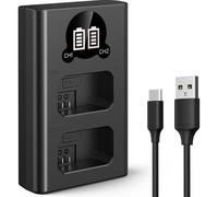 K&F Concept NP-FW50 Chargeur double batterie USB-C avec écran