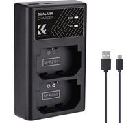 K&F Concept NP-FZ100 Chargeur de batterie double USB-C | ✅ Livraison gratuite à partir de 100 €