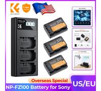 K & F CONCEPT NP-FZ100 ensembles de chargeur de batterie pour Sony Alpha A7 III A7R III A7R3 A9 a6600 a7R IV Alpha a9 II Port USB batterie de secours 2 PCS Battery