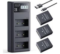 K&F CONCEPT NP-W126 NP-W126S Batterie et Chargeur à Trois Slot Compatible avec Fujifilm XM5, X100VI, X100V, XS10, XT30, XT30 II, XT20, XE4, A5