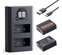 K&F CONCEPT NP-W126 NP-W126S Batterie et Chargeur Double 1300mAh Remplacement Batterie Compatibles avec Fujifilm XM5, X100VI, X100V, XS10, XT30, XT30 II, XT20, XE4, XE5, A5,X Half(HF1)