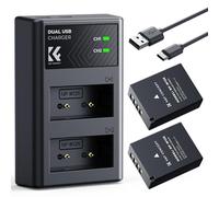 K&F CONCEPT NP-W126 NP-W126S Batterie et Chargeur Double 1300mAh Remplacement Batterie Compatibles avec Fujifilm XM5, X100VI, X100V, XS10, XT30, XT30 II, XT20, XE4, A5