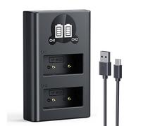 K&F CONCEPT NP-W126S Chargeur de Batterie à Double Emplacement pour Fujifilm X-E5, X-M5, X-T50, XT50, X-T30 III, II, XT30, X-T20, X100VI, X100V, X100F, X Half, X-T3, X-T2, X -S10, X-E4, X-A7, X-T200
