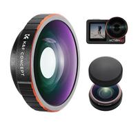 K&F CONCEPT Objectif Grand-Angle Compatible avec DJI Osmo Action 4/5 Pro, Revêtement Vert Antireflet/Verre Optique HD/Résistant à l'eau et aux Rayures
