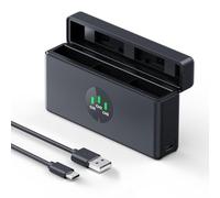 K&F CONCEPT OSMO 360 Chargeur de Batterie, Boîtier Chargeur de Batterie Action 5 Pro à 3 Emplacements Compatible avec DJI OSMO Action 5 Pro, Action 4 et Action 3