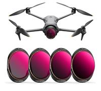 K&F CONCEPT Pack de 4 Filtres ND/PL pour DJI Mavic 4 Pro, Filtres Combinés ND8/ND16/ND32/ND64, Verre HD Nano-revêtements Double Face Étanche Anti-Rayures avec Chiffon