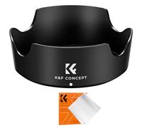 K&F Concept Pare-Soleil Canon EW-63C et Chiffon de Nettoyage Compatible avec RF 24-50mm f/4.5-6.3 is STM, EF-S 18-55mm f/3.5-5.6 is STM, EF-S 18-55mm f/4-5.6 is STM