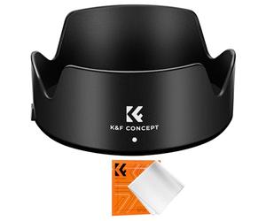 K&F CONCEPT Pare-Soleil Canon EW73D et Chiffon de Nettoyage Compatible avec RF 24-105mm F4-7.1 is STM,EF-S 18-135mm f/3.5-5.6 is USM