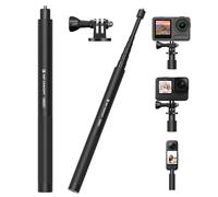 K&F Concept Perche à Selfie Invisible 153CM, Perche à Selfie pour Insta 360, Extendable Pole Stick Monopod avec Adaptateur Compatible avec Go Pro 13,12,11,10 Insta360 X5 X4, DJI Osmo Action 5 Pro,4,3