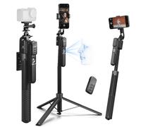 K&F CONCEPT Perche Selfie 180CM Trépied de Suivi AI 360°, Déploiement Automatique et Repliage Rapide, Contrôle par Gestes, Télécommande Bluetooth, 7 en 1 pour Vidéo/Vlog/Live