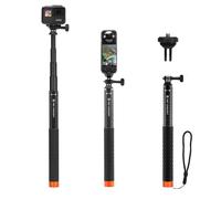K&F Concept Perche Selfie Extensible Fibre de Carbone pour Insta360 X4/X3, Selfie Stick 127cm, Monopode Polaire Extensible Léger pour Go Pro Hero 13 12 11 10 9, DJI Osmo Action 5Pro/4/3, Insta360 GO3
