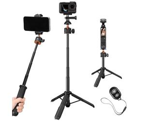 K&F Concept Perche Selfie Trépied Table 60cm avec Télécommande | Mini trépied portable, compatible GoPro/iPhone/Samsung/Pocket 3/4, Smart - MS11