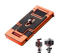 K&F Concept Plaque Rapide Arca Standard 1/4" | Montage trépied, compatible DSLR/ILDC/téléphone, aluminium orange - CA02
