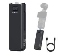 K&F CONCEPT Poignée de batterie 5500 mAh compatible avec DJI Osmo Pocket 4P | Batterie entièrement déchiffrée avec entrée microphone USB-C, alésage fileté 1/4", puce de contrôle intelligente de la