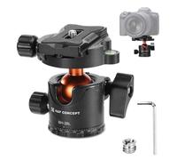 K&F Concept Rotule Ball Tête vis 3/8" en Aluminium Ball Head Adaptateur 360° Rotatif avec Plaque Rapide de Vis 1/4" pour Trépied et Caméra Charge Max 10KG