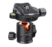 K&F Concept Rotule Ball Tête vis 3/8" en Aluminium Ball Head Adaptateur 360° Rotatif avec Plaque Rapide de Vis 1/4" pour Trépied et Caméra Charge Max 8KG