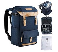 K&F Concept Sac à Dos Appareil Photo, DSLR Sac de Voyage avec Housse Imperméable Inclus pour DSLR Canon Nikon Sony Olympus (XL)
