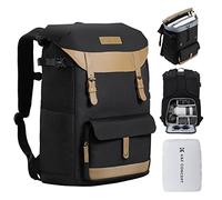 K&F Concept Sac à Dos Appareil Photo Sac DSLR Sac de Voyage avec Housse Imperméable Inclus pour DSLR Canon Nikon Sony Olympus (XL)