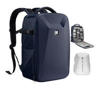 K&F CONCEPT Sac à dos pour appareil photo avec coque rigide pour appareil photo avec compartiment pour ordinateur portable de 15,6" et housse de pluie pour drones, appareils photo reflex numériques